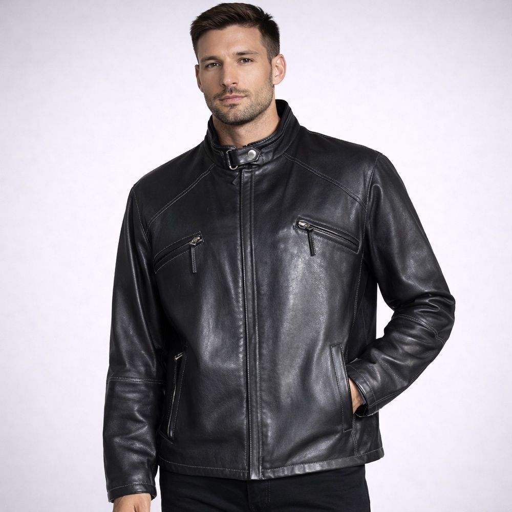 Bod & Christensen Leather Moto Jacket